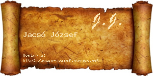 Jacsó József névjegykártya