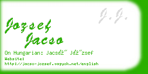 jozsef jacso business card